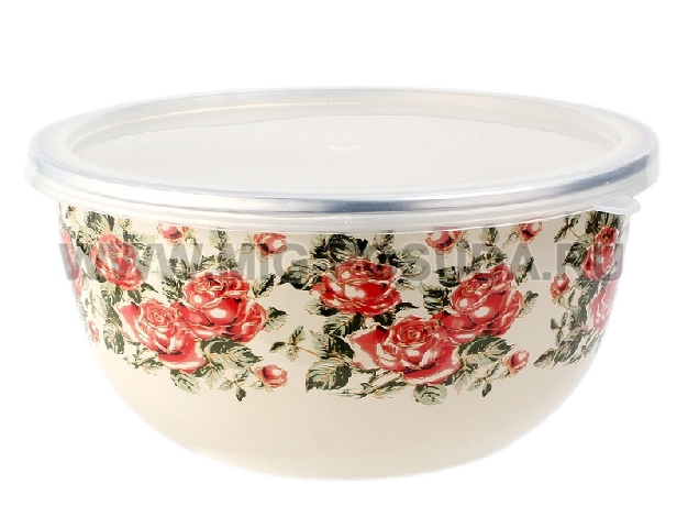 Корейская Роза Салатник с крышкой 2л арт. 14562 | Компания "Миг-посуда"